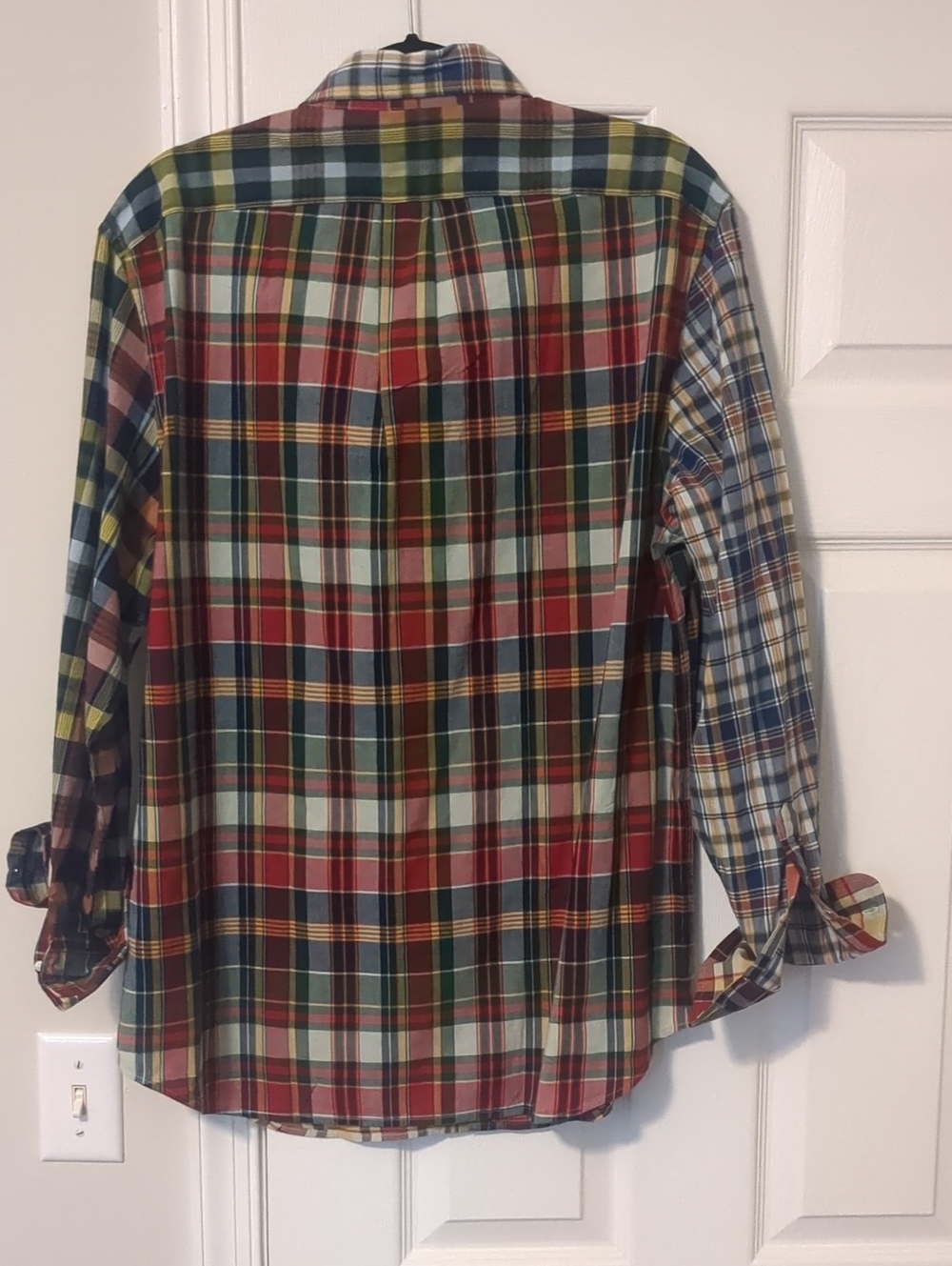 J.crew Madras Patchwork Button Down, Large Classic Fit - Picture 3 of 4